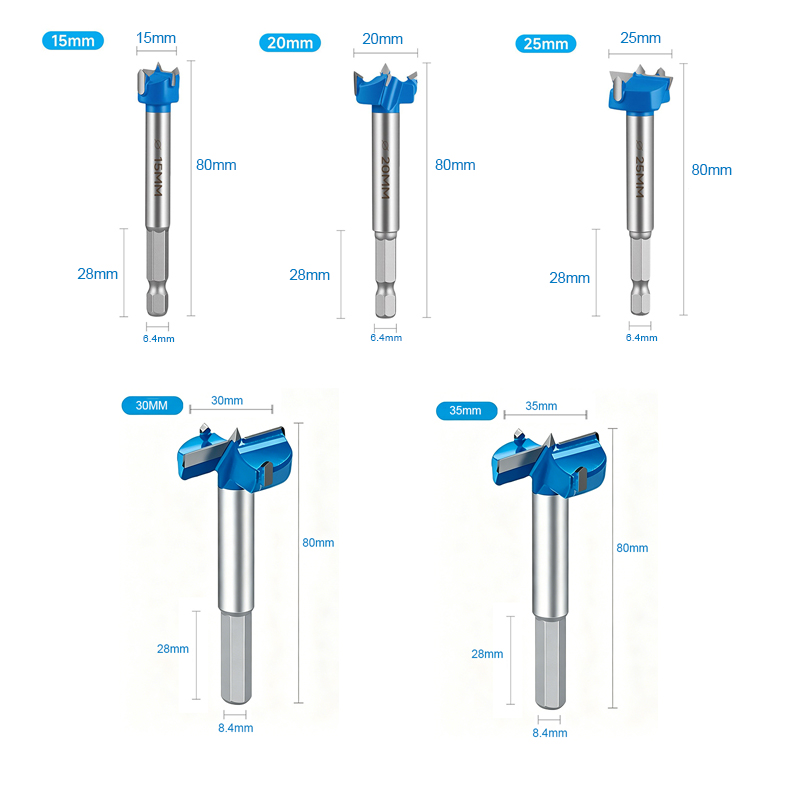 35mm Hinge Boring Bit Set 5Pcs - Drill Bit Set review and price