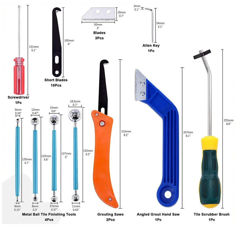 Grout Removal Tools 22 Pcs  Se - Grout Saw Removal review and price