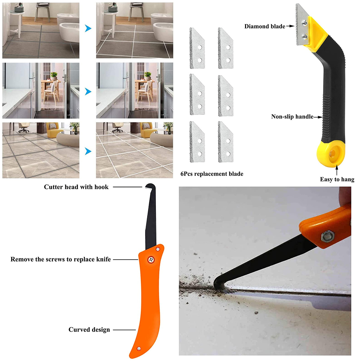 12Pcs Grout Removal Tools Set  - Grout Saw Removal review and price