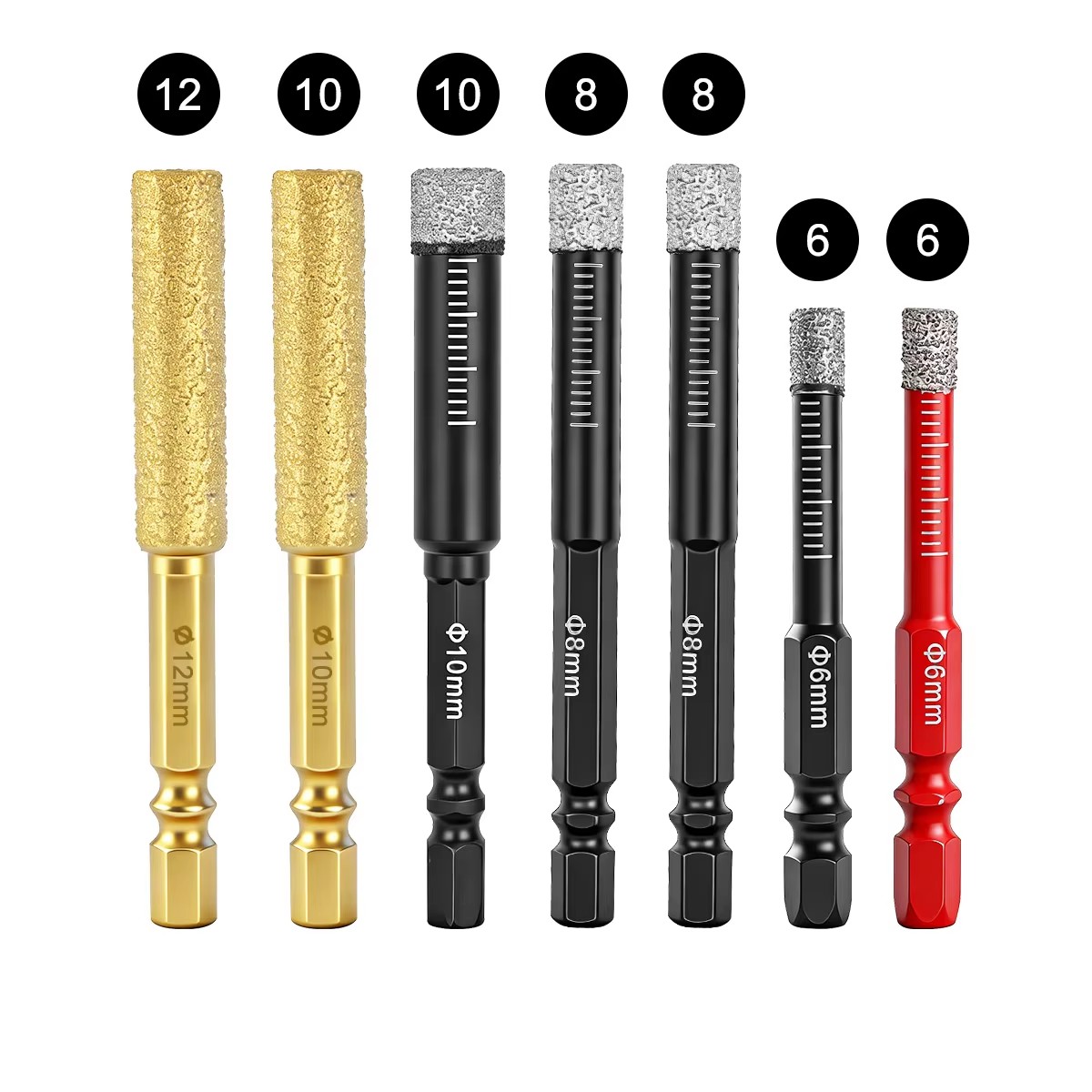  7PCS 6-12MM Vacuum Brazed Dr - Drill Bit Set review and price