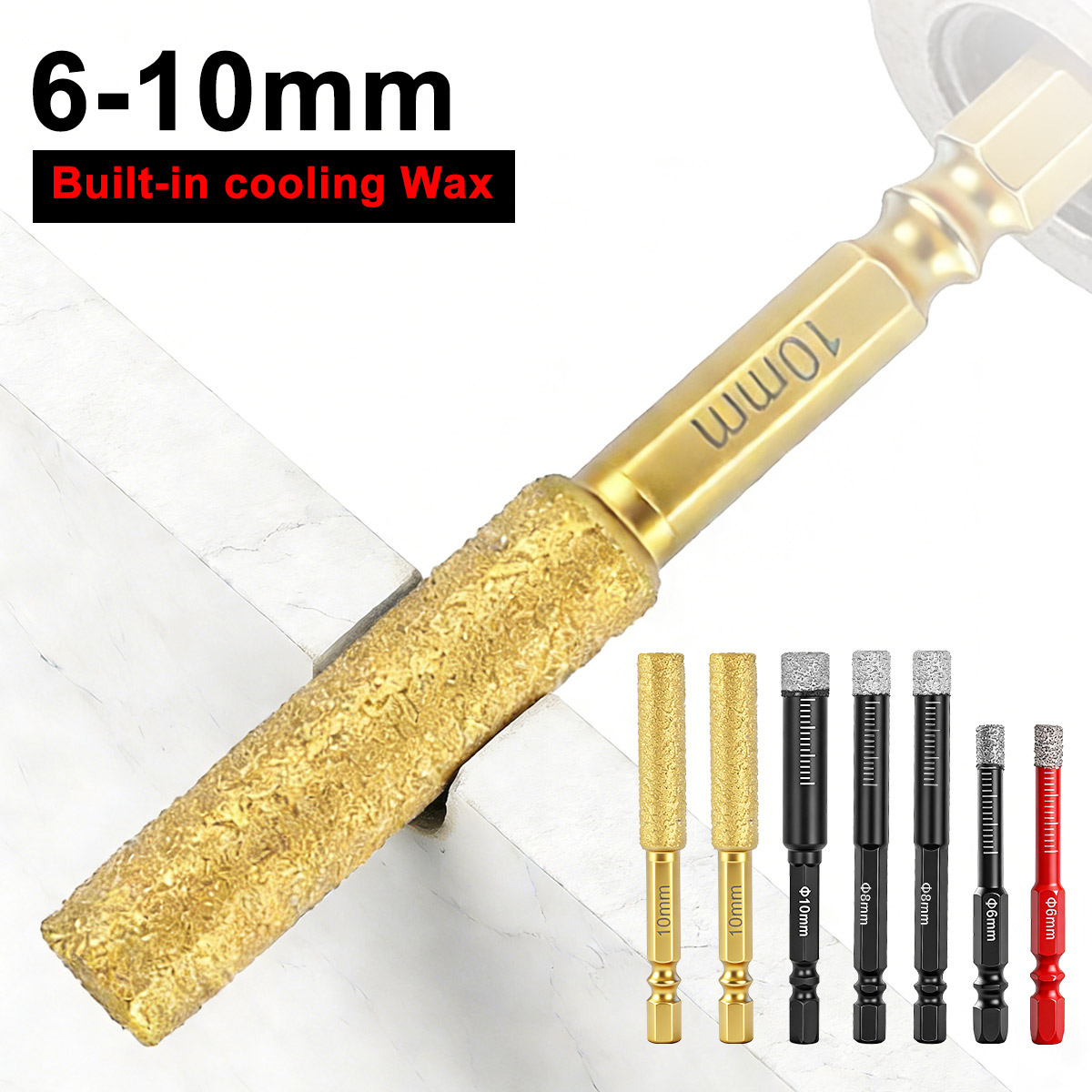  7PCS 6-12MM Vacuum Brazed Dr - Drill Bit Set review and price
