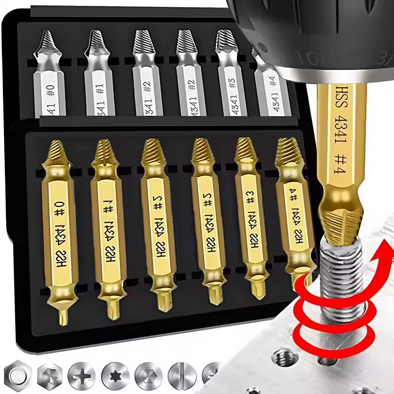 Damaged Broken Screw Extractor - Drill Bit Set review and price