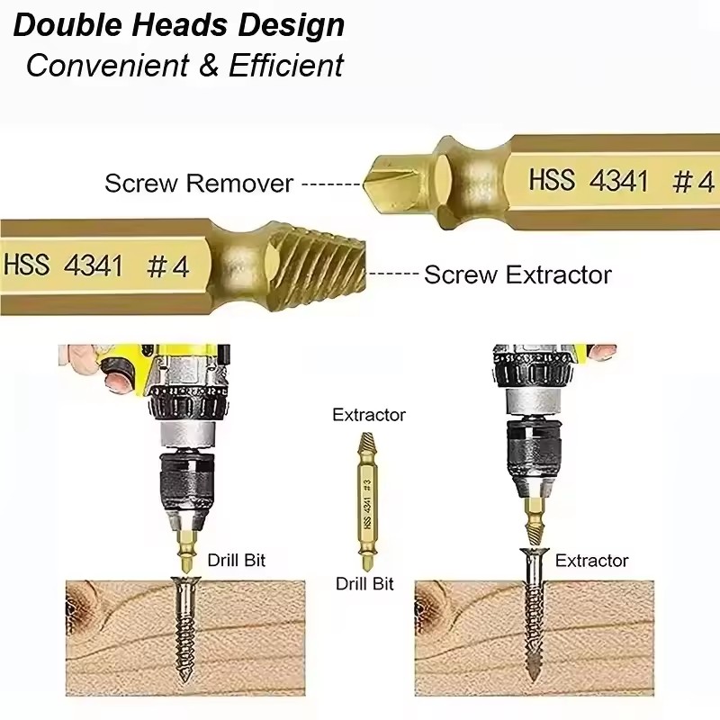 Damaged Broken Screw Extractor - Drill Bit Set review and price